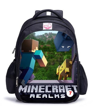 Cute MineCraft Cartoon Backpack Boys School Bags Hot Primary - Lusy Store