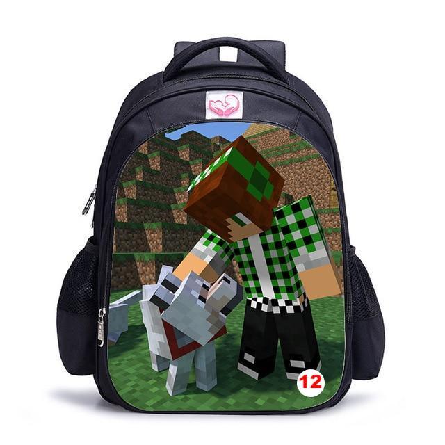 Cute MineCraft Cartoon Backpack Boys School Bags Hot Primary - Lusy Store