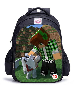 Cute MineCraft Cartoon Backpack Boys School Bags Hot Primary - Lusy Store