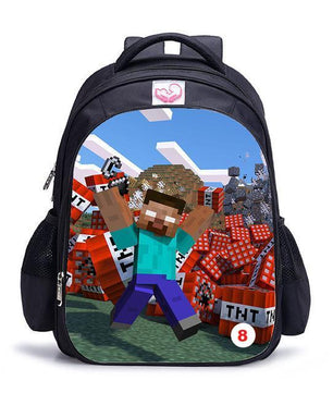 Cute MineCraft Cartoon Backpack Boys School Bags Hot Primary - Lusy Store