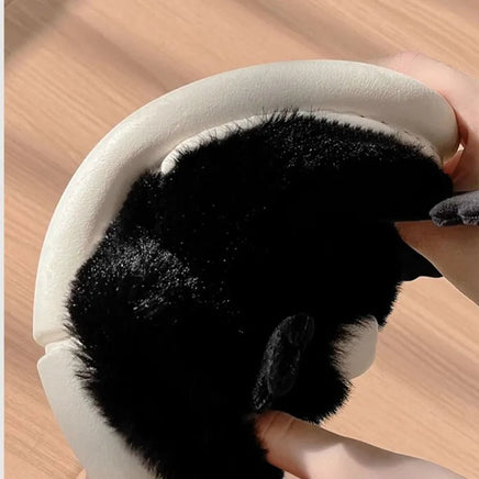 Cute Slippers Funny Women Plush Shoes Soft Bottom Home Cotton Flip Flops Cartoon Girls Furry Slippers
