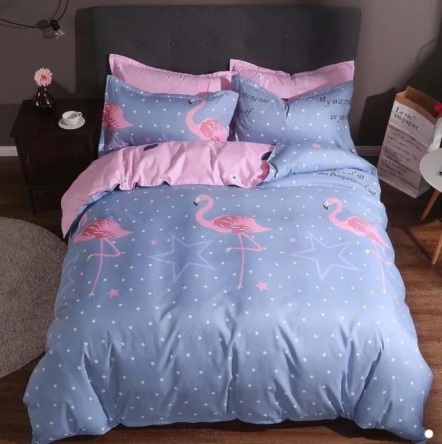 Cute Unicorn and Flamingo Bedding Sets Duvet Cover Kids Bedding Sets Tropical Leave Twin/Full/Queen/King Size - Lusy Store