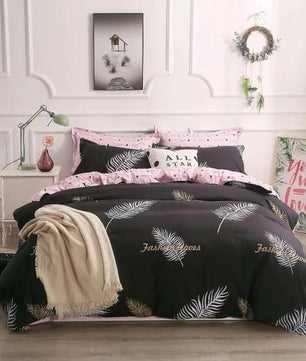 Cute Unicorn and Flamingo Bedding Sets Duvet Cover Kids Bedding Sets Tropical Leave Twin/Full/Queen/King Size - Lusy Store