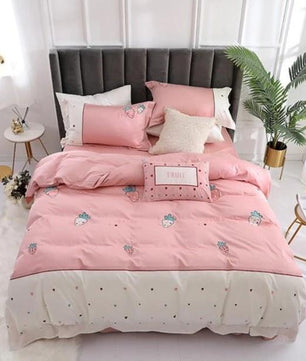 Cute Unicorn Bedding Sets Duvet Cover Embroidery Kids Bedding Sets Soft Bed Linen Twin/Queen/King Size - Lusy Store