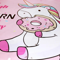 Cute Unicorn Bedding Sets Duvet Cover Rainbow Hair Kids Bedding Sets Colorful Pink Blue Girly Bedspreads Donuts - Lusy Store