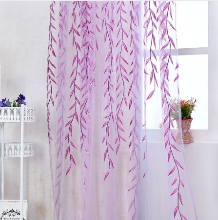 Cute Willow Shape Offset Curtains - Lusy Store
