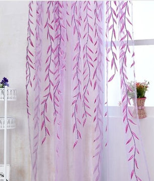 Cute Willow Shape Offset Curtains - Lusy Store