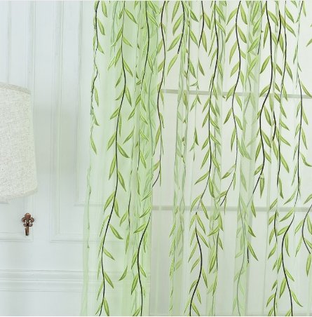 Cute Willow Shape Offset Curtains - Lusy Store