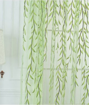 Cute Willow Shape Offset Curtains - Lusy Store
