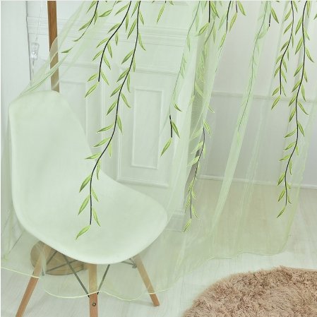 Cute Willow Shape Offset Curtains - Lusy Store