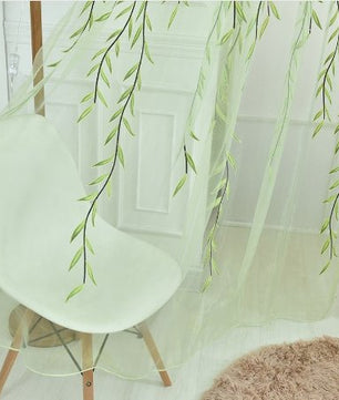 Cute Willow Shape Offset Curtains - Lusy Store
