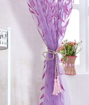Cute Willow Shape Offset Curtains - Lusy Store