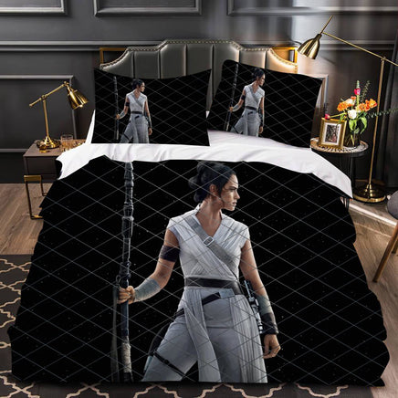 Daisy Ridley Star Wars Bedding Black Duvet Covers Twin Full Queen King Bed Set LS22669 - Lusy Store