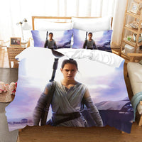 Daisy Ridley Star Wars Bedding Grey And White Duvet Covers Twin Full Queen King Bed Set LS22677 - Lusy Store