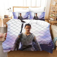 Daisy Ridley Star Wars Bedding Grey And White Duvet Covers Twin Full Queen King Bed Set LS22677 - Lusy Store