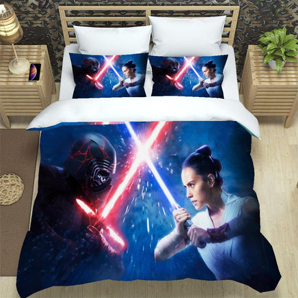 Daisy Ridley Star Wars Bedding Navy Blue Duvet Covers Twin Full Queen King Bed Set LS22675 - Lusy Store