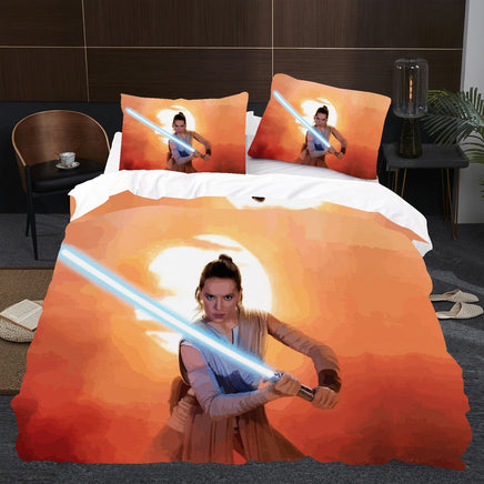 Daisy Ridley Star Wars Bedding Orange Duvet Covers Twin Full Queen King Bed Set LS22673 - Lusy Store