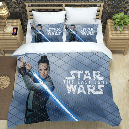 Daisy Ridley Star Wars Bedding Royal Blue Duvet Covers Twin Full Queen King Bed Set LS22676 - Lusy Store