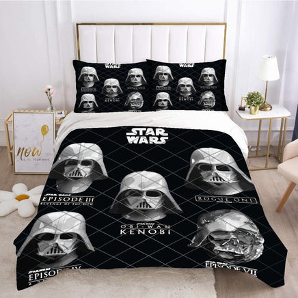 Darth Vader Star Wars Bedding Black Duvet Covers Comforter Set Quilted Blanket Bed Set LS22702 - Lusy Store