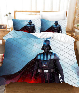 Darth Vader Star Wars Bedding Blue Duvet Covers Comforter Set Quilted Blanket Bed Set LS22697 - Lusy Store