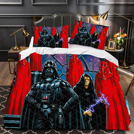 Darth Vader Star Wars Bedding Red Duvet Covers Comforter Set Quilted Blanket Bed Set LS22698 - Lusy Store