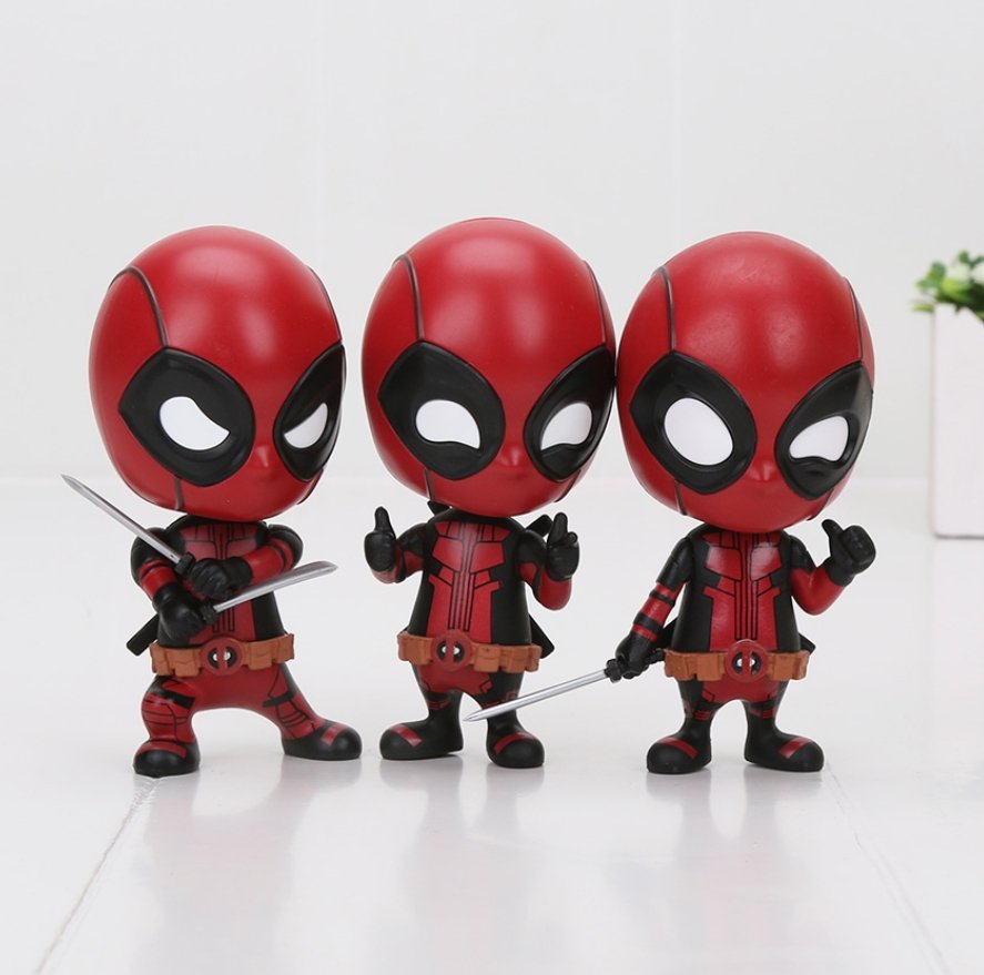 Deadpool Spider-man Black Panther Bobble Head Shaking Avengers PVC Action Figure Collection - Lusy Store