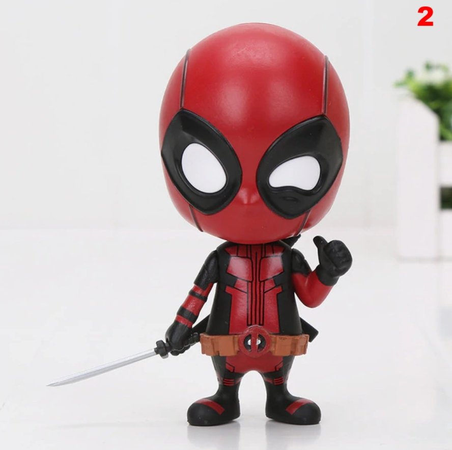 Deadpool Spider-man Black Panther Bobble Head Shaking Avengers PVC Action Figure Collection - Lusy Store