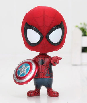 Deadpool Spider-man Black Panther Bobble Head Shaking Avengers PVC Action Figure Collection - Lusy Store