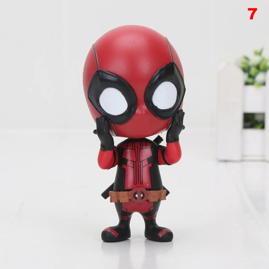 Deadpool Spider-man Black Panther Bobble Head Shaking Avengers PVC Action Figure Collection - Lusy Store
