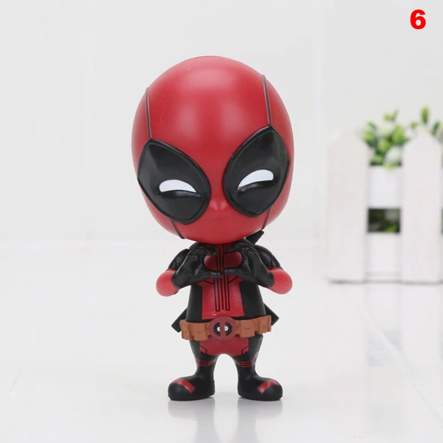 Deadpool Spider-man Black Panther Bobble Head Shaking Avengers PVC Action Figure Collection - Lusy Store