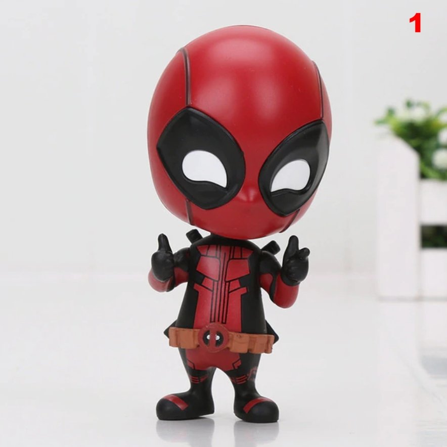 Deadpool Spider-man Black Panther Bobble Head Shaking Avengers PVC Action Figure Collection - Lusy Store