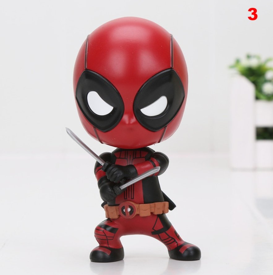 Deadpool Spider-man Black Panther Bobble Head Shaking Avengers PVC Action Figure Collection - Lusy Store