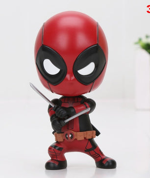 Deadpool Spider-man Black Panther Bobble Head Shaking Avengers PVC Action Figure Collection - Lusy Store