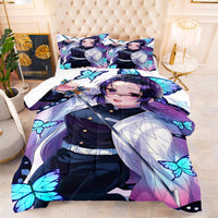 Demon Slayer Movie Bedding Kochou Shinobu Cosplay Quilt Set Cover D588 - Lusy Store