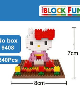 Diamond Building Blocks Hello Kitty 4 Style Scenario Model Children Toys - Lusy Store