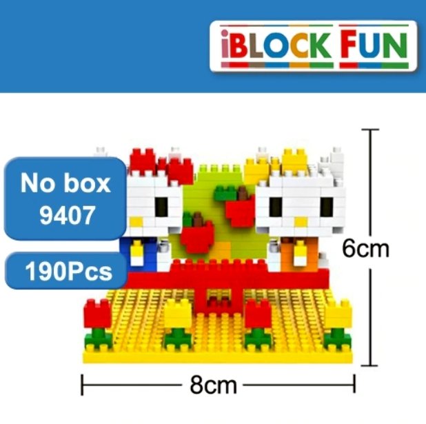 Diamond Building Blocks Hello Kitty 4 Style Scenario Model Children Toys - Lusy Store
