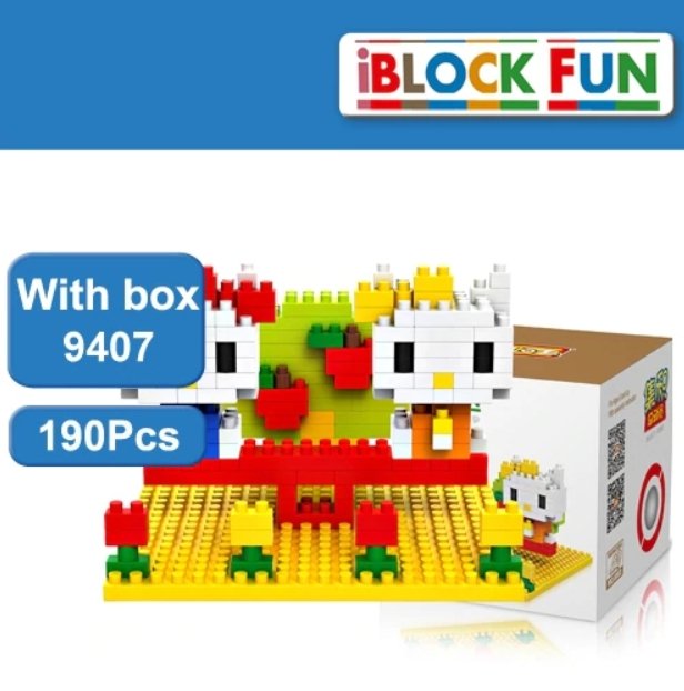 Diamond Building Blocks Hello Kitty 4 Style Scenario Model Children Toys - Lusy Store