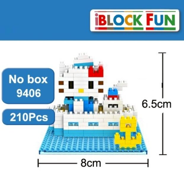Diamond Building Blocks Hello Kitty 4 Style Scenario Model Children Toys - Lusy Store