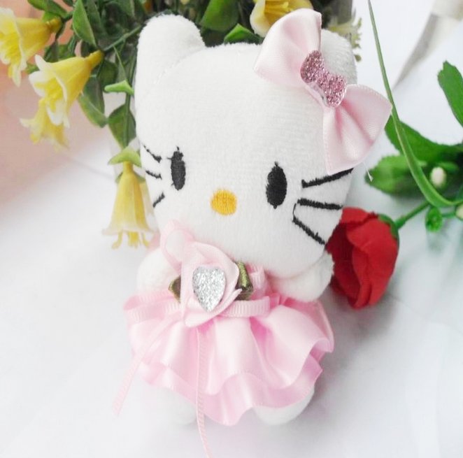 Diamond Hello Kitty Plush Stuffed Wedding Bouquet Decor - Lusy Store
