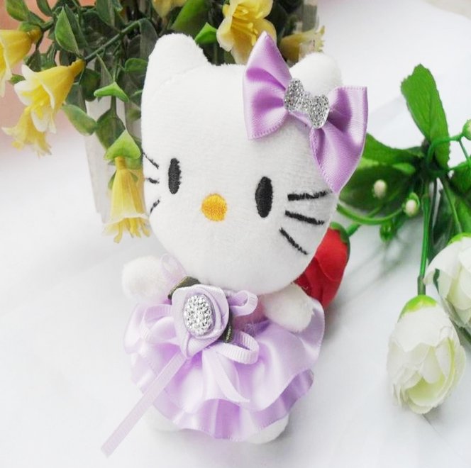 Diamond Hello Kitty Plush Stuffed Wedding Bouquet Decor - Lusy Store