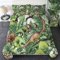 Dinosaur Bedding 3D Cartoon Jurassic Printed Bedclothes For Boys Home Textiles - Lusy Store