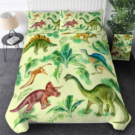 Dinosaur Bedding 3D Cartoon Jurassic Printed Bedclothes For Boys Home Textiles - Lusy Store