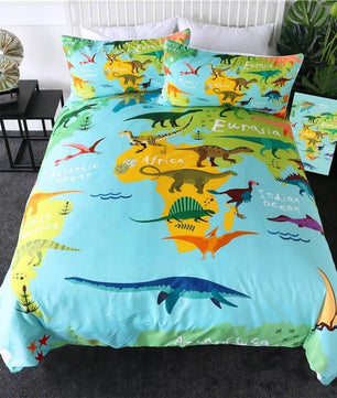 Dinosaur Bedding 3D Cartoon Jurassic Printed Bedclothes For Boys Home Textiles - Lusy Store