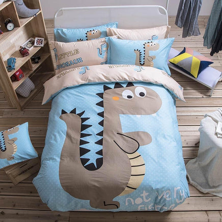 Dinosaur Bedding Printed Cover Bed Set Cotton Twin Full Queen Size Home Textiles Blue Grey
