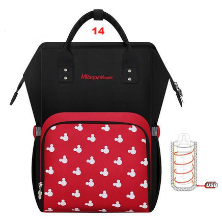 Disney Diaper Bag Backpack USB Bottle Insulation - Lusy Store