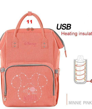 Disney Diaper Bag Backpack USB Bottle Insulation - Lusy Store