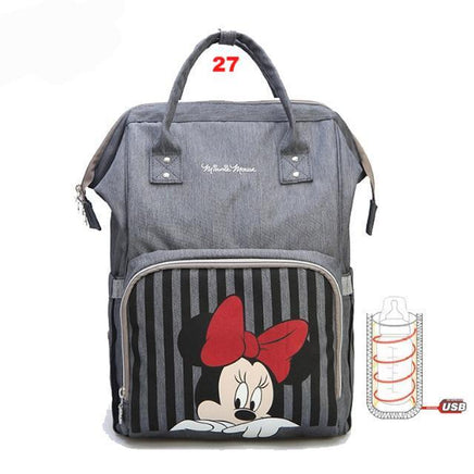 Disney Diaper Bag Backpack USB Bottle Insulation - Lusy Store