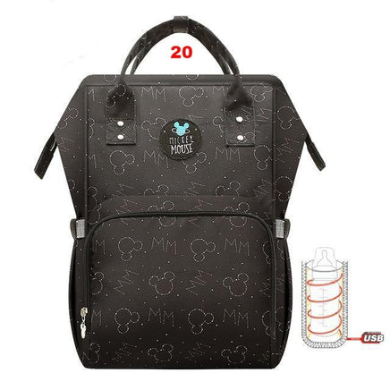 Disney Diaper Bag Backpack USB Bottle Insulation - Lusy Store