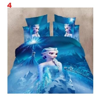 Disney frozen bedding set duvet cover bed sheet pillow cases twin single size pink - Lusy Store