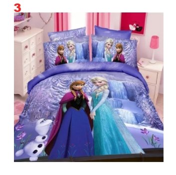 Disney frozen bedding set duvet cover bed sheet pillow cases twin single size pink - Lusy Store